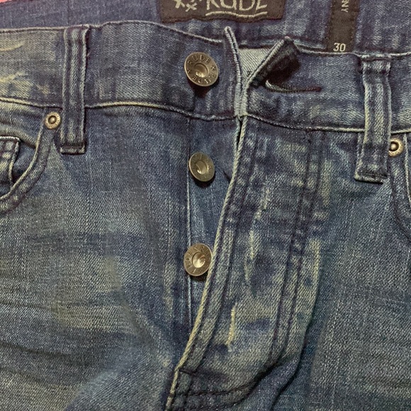 Rude brand vintage wash blue skinny jeans. Size 30 x 32 NWT - Picture 9 of 9